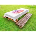 thumbnail image 1 of Motivational Outdoor Tablecloth, Quote About Finding Your Way in Life Modern Letters Watercolor Splash, Decorative Washable Fabric Picnic Tablecloth, 58 X 104 Inches, Coral Pink Purple, by Ambesonne, 1 of 2