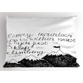 thumbnail image 1 of Motivational Pillow Sham Sketchy Mountains Hand Writing Style Letters Purpose Determination Success, Decorative Standard King Size Printed Pillowcase, 36 X 20 Inches, Black White, by Ambesonne, 1 of 2