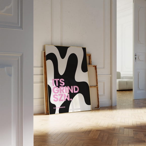 Motivational Positivity Self-care Bedroom Decor Aesthetic Girl Boss Pink White Black Art, Unframed Paper Print Size 8x12