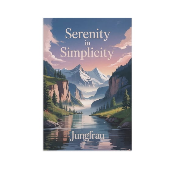Motivational Poster Jungfrau Zen Inspirational Quote Serenity in Simplicity Meditation Yoga Wall Art for Bedroom Living Room Office Canvas Poster