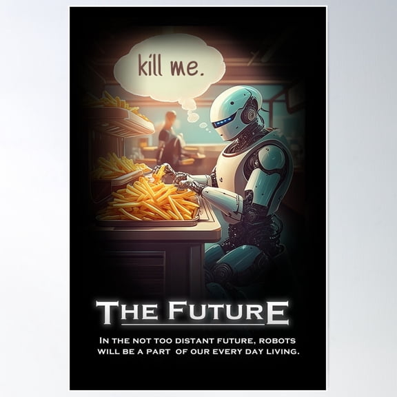 Motivational Poster - The Future Poster Wall Art, Modern Wall Decor For Living Room Bedroom, 24x36 UNFRAMED