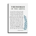 thumbnail image 1 of Motivational Poster - The Woman in The Arena Inspirational Canvas Wall Art Theodore Roosevelt Quotes Canvas Prints Artwork for Office Bedroom Home Gym Decor- Ideal Gift for Ladies, 1 of 5