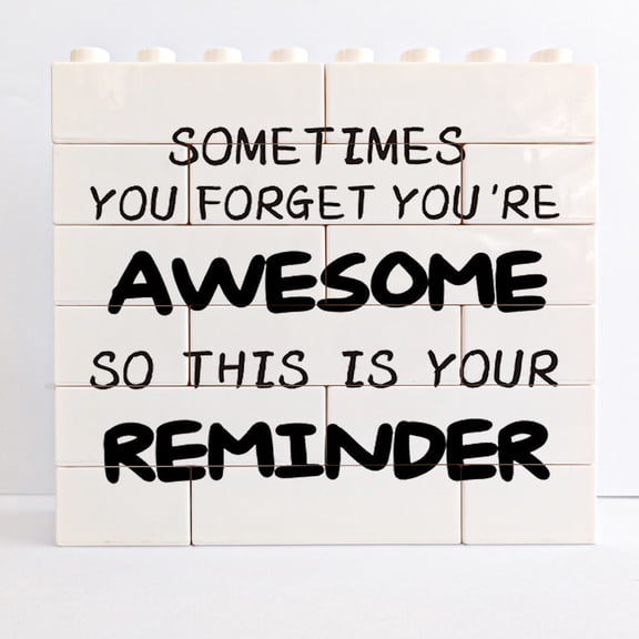 Motivational Quote Building Bricks Blocks Puzzles Office Desk Decor You Are Awesome Inspirational Sign Decorative Rustic Farmhouse Decor