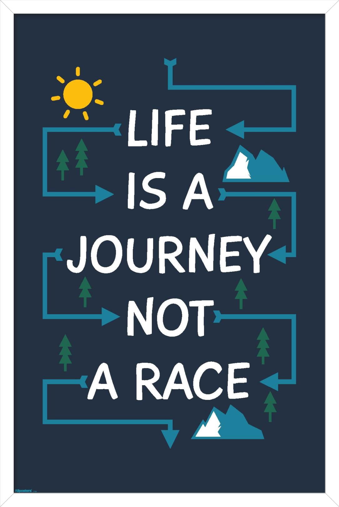 Motivational Quote - Life Is A Journey Not A Race Wall Poster, 14.725 ...
