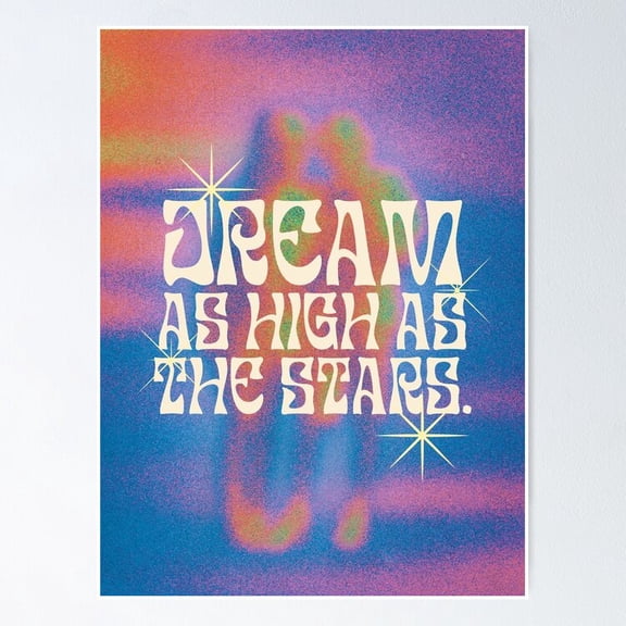 Motivational Quote Rainbow Psychedelic Thermal Camera Poster Poster- Unframed Poster | Wall Art | Perfect For Home Decor & Gifts, 16x24