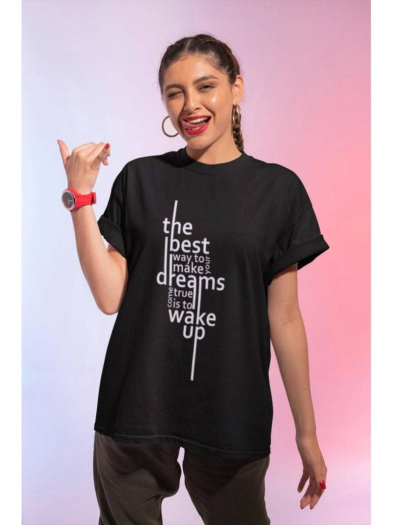 Motivational Quote Shirt, Wake Up and Chase Dreams Tee