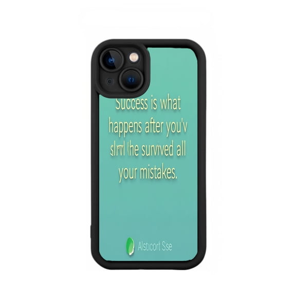 Motivational Quote iPhone 15 Case - Lightweight Yellowing Resistant Rounded Corners Camera Cutout - " Success is What Happens After You Survive All Your Mistakes "