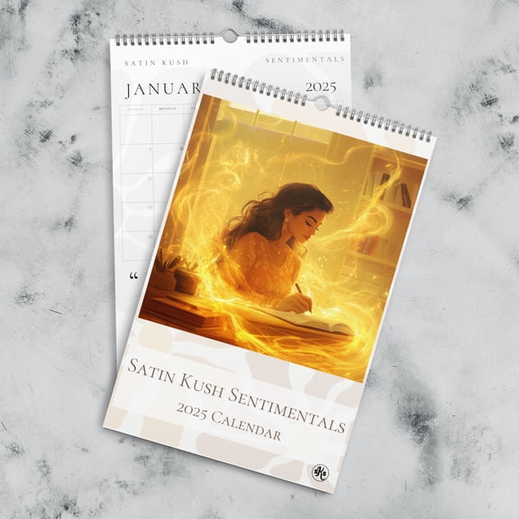 Motivational Quotes 12 Month Wall Calendar (2025),  Inspirational Women Gifts, Stay in Alignment, Promise to Honor Yourself by Satin Kush Sentimentals (11″×17″)