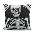 thumbnail image 1 of Motivational Quotes Have The Day You Deserve Funny Peace Sign Skeleton Throw Pillow Cover Pillowcase for Couch Bed Sofa,Skull Lover Gifts, 1 of 5