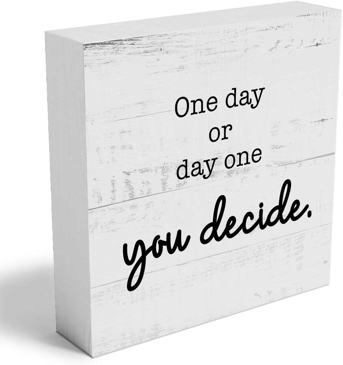 Motivational Quotes Wood Sign Farmhouse Wood Block Wooden Box Sign for ...