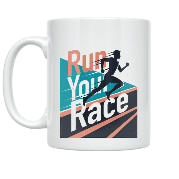 Motivational Running Typography - Runners - 11 oz Ceramic Coffee Mug