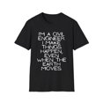 thumbnail image 1 of Motivational Saying Civil Engineer Learning School Teacher Novelty Women Men Sarcasm Husband Mom Father Unisex Softstyle T-Shirt, 1 of 4