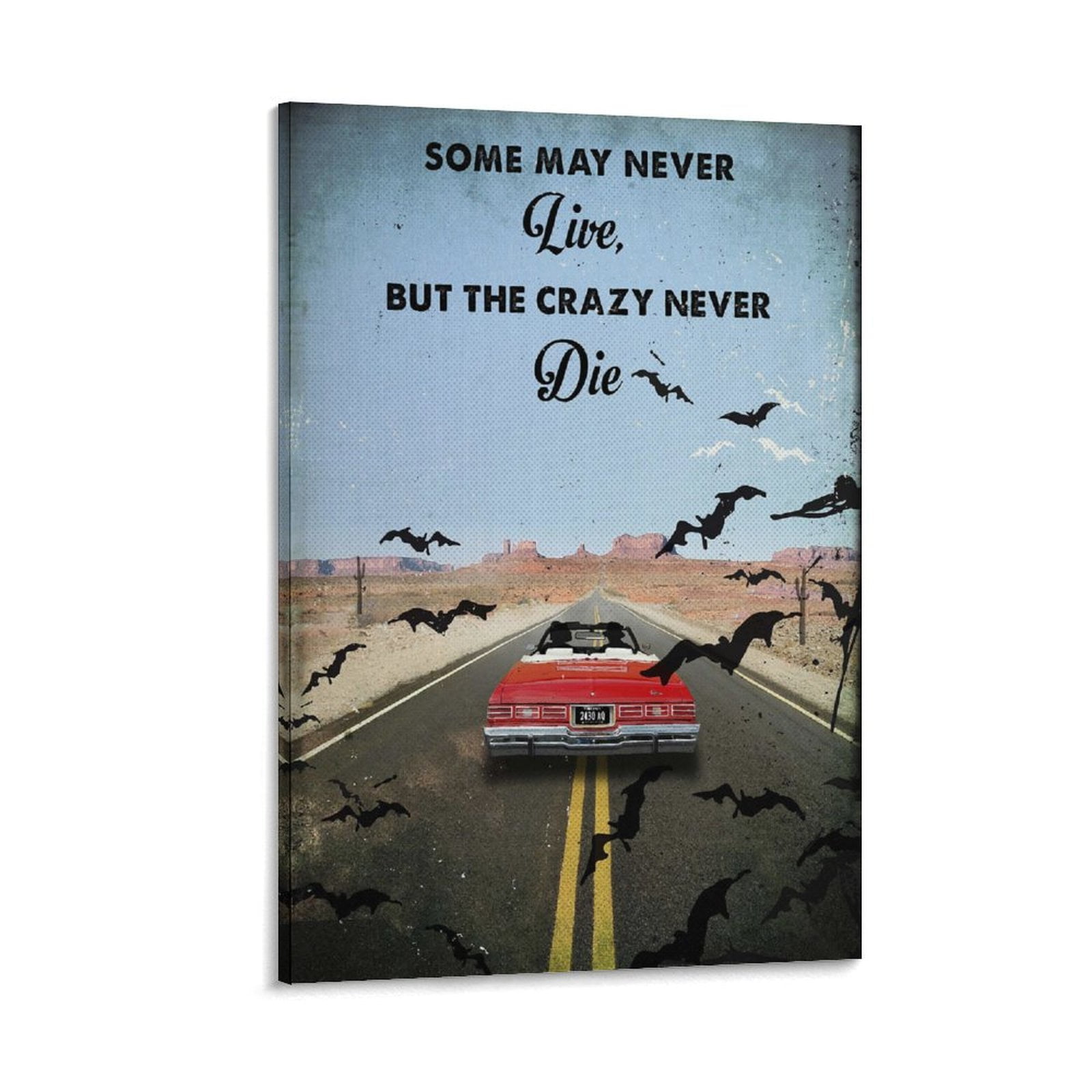 Fear And Loathing In Las Vegas 61 X 91,4 Cm - Cadre Esthétique - Affiche De Film Personnalisé - Poster De Film Pour Chambre à Coucher - Décoration Murale - 50,8 X 76,2 Cm