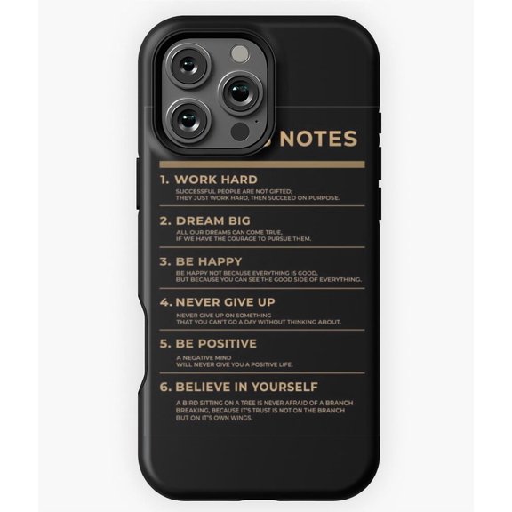 Motivational Success Notes Art M1692 Phone Case for iPhone 17 16 15 14 13 12 11 Pro Max