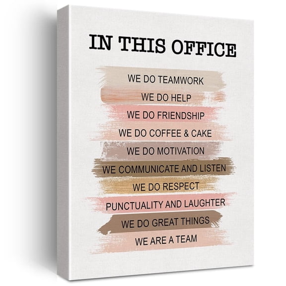 Motivational Teamwork Wall Art in This Office We Do Teamwork Canvas Print Inspirational  Diversity Painting for Office Home Wall & Tabletop Decor poster