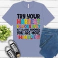 thumbnail image 1 of Motivational Test Day Shirt – Positive Quote Teacher T-Shirt for Students, Lavender, XL, 1 of 6