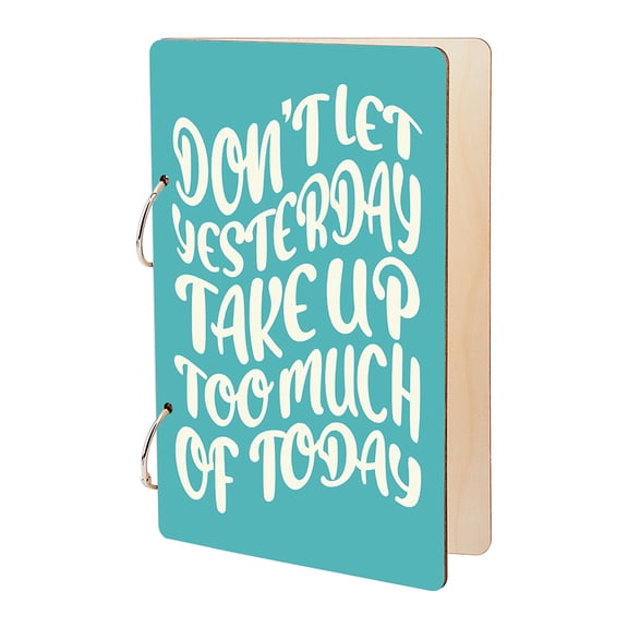 Motivational Text Greeting Card Holder Organizer Wooden Card Keeper Binder Planning Book Birthday Cards Keeper Photo Album Cover Graduation