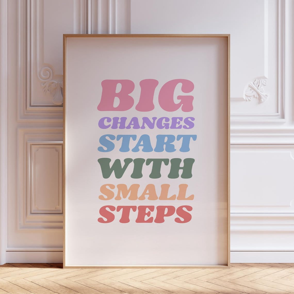 Motivational Therapy Wall Art Print, Uplifting Typography And Calming ...