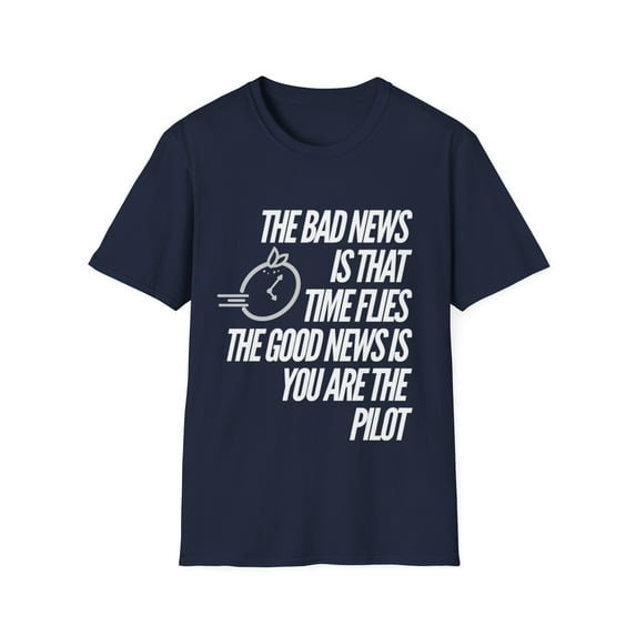 Motivational Time Clock Graphic Pilot Watch Tshirt