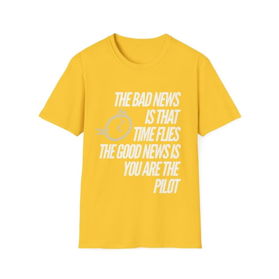 Motivational Time Clock Graphic Pilot Watch Tshirt
