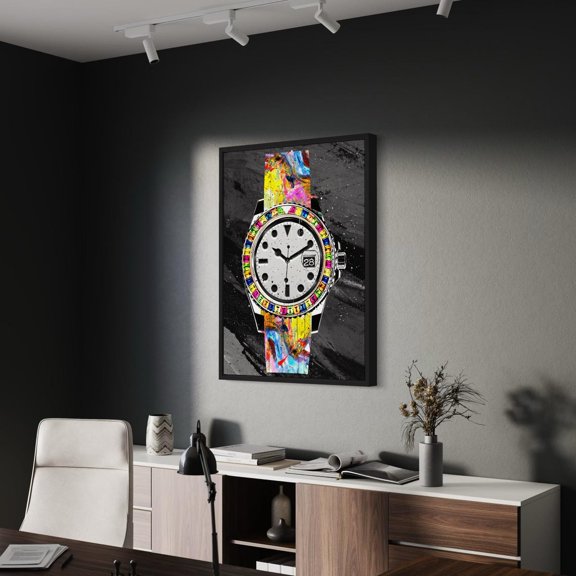 Motivational Time Piece Colorful Modern Accent Wall Art Unframed Paper Print