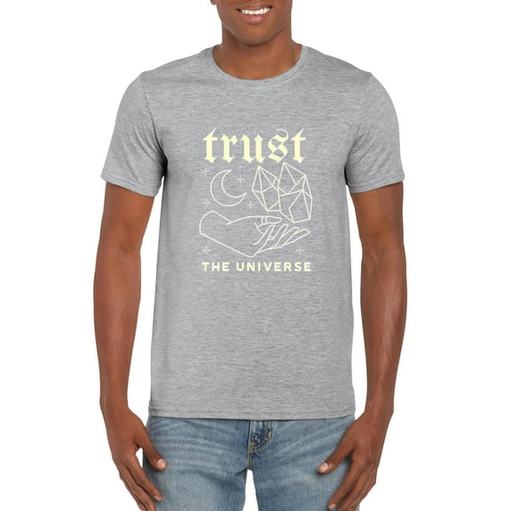 Motivational Trust the Universe Galaxy Inspired Spiritual Quote T-Shirt, for men & women, up to size 5XL