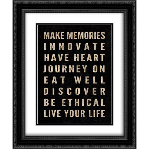 Motivational Type I 2x Matted 20x24 Black Ornate Framed Art Print by SD Graphics Studio