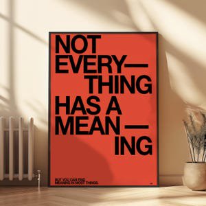 Motivational Typography Quote Poster, 24x36 UNFRAMED