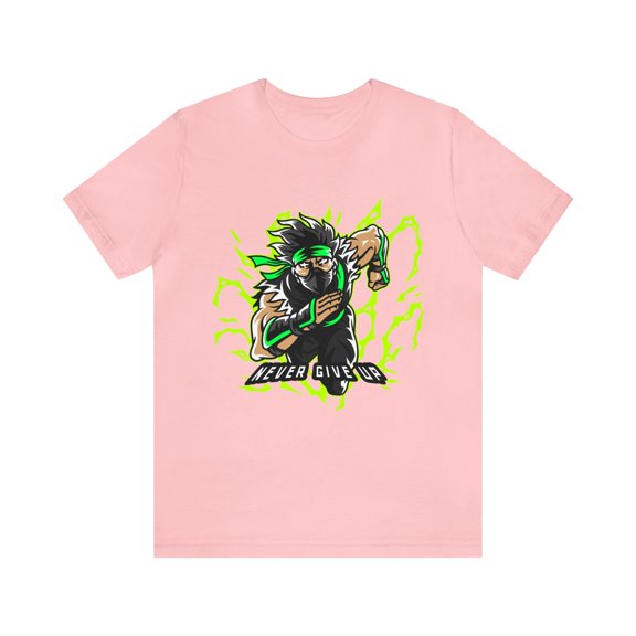 Motivational Unisex Casual Jersey Short Sleeve Tee Never Give Up