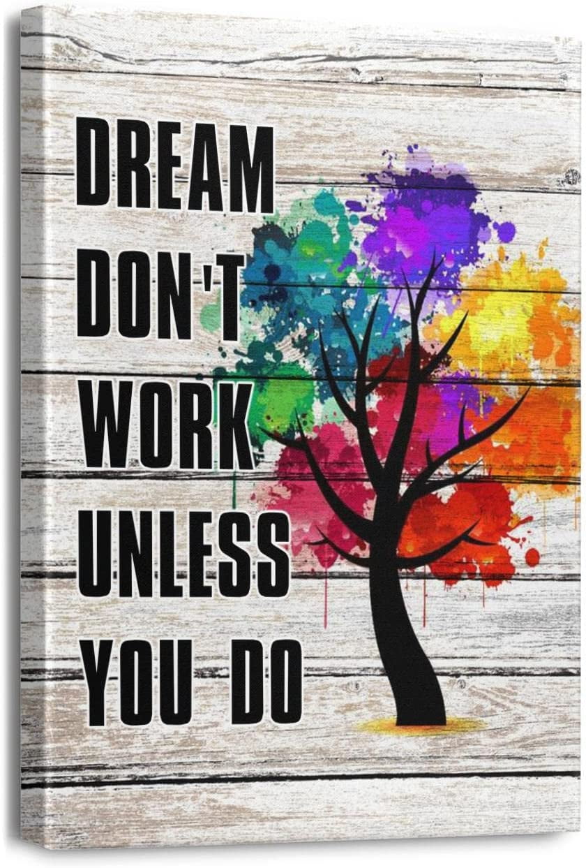 Motivational Wall Art Canvas Print Wall Decor Framed Inspirational ...