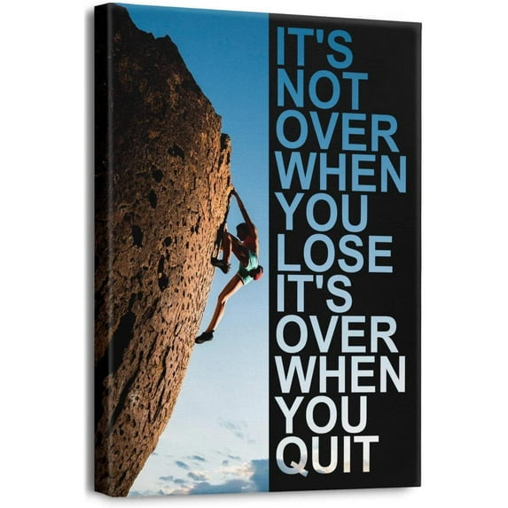 Motivational Wall Art Canvas Print Wall Decor Framed Inspirational Quotes Wall Art for Office Living Room Gym