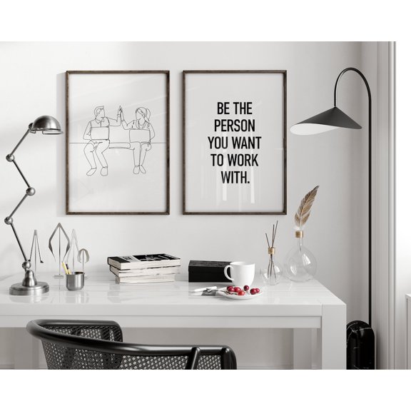 Motivational Wall Art, HR Decor, Teamwork Quote Poster, Workplace Positivity, Inspirational Poster, Be the Person Printed Poster, Poster Only