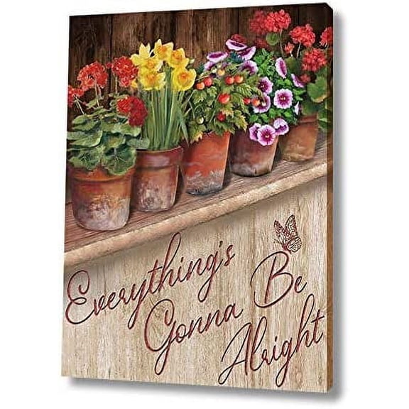 Motivational Wall Art for Men Women Home Decor Positive Quotes Canvas Prints for Bedroom Colorful Flowers Wall Decor Floral Pictures for Kithen Inspirational Bathroom Artwork Inspiring Poster 12"x16"