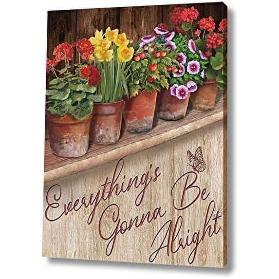 Motivational Wall Art for Men Women Home Decor Positive Quotes Canvas Prints for Bedroom Colorful Flowers Wall Decor Floral Pictures for Kithen Inspirational Bathroom Artwork Inspiring Poster 12"x16"