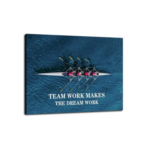 Motivational Wall Art Motivational Poster Team Work Makes The Dream Work Entrepreneur Canvas Printmaking Inspiring Motto Picture Modern Art Work Home Office Decoration poster