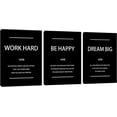 thumbnail image 1 of Motivational Wall Art Office Wall Decor Inspirational Canvas Painting Work Hard Positive Quote Picture Poster Prints for Office Dorm Bedroom Living Room Men Inspiring Artwork Gift 12"x16"x3, 1 of 6