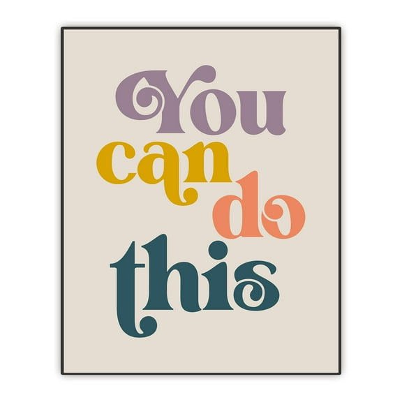 Motivational Wall Art, Positive Saying Poster, Affirmation Art, Classroom Wall Decor, Boho Kids Art, Inspirational Quote You Can Do This, Encouragement Gift UNFRAMED Print 8"X10"