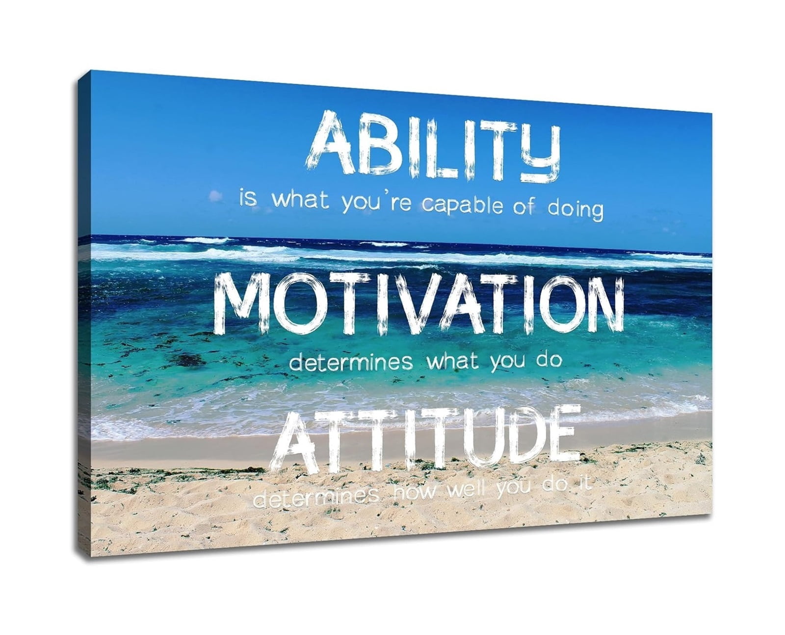 Motivational Wall Art for Home and Office, Ability Motivation Attitude ...
