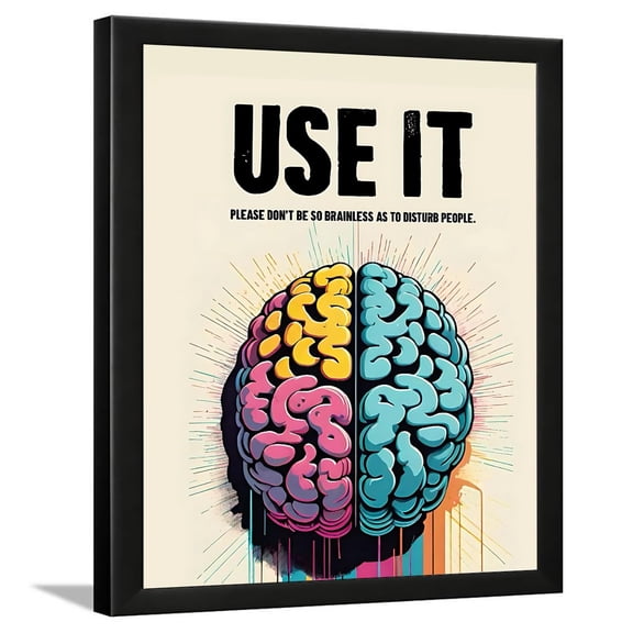 Motivational Wall Canvas Unframe Use It Brain Art | Inspirational Wall Decor for Office, Study Room & Home 8x12 inch