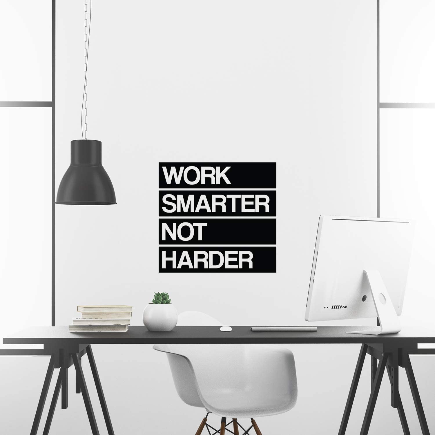 Motivational Wall Decal "Work Smarter. Not Harder"