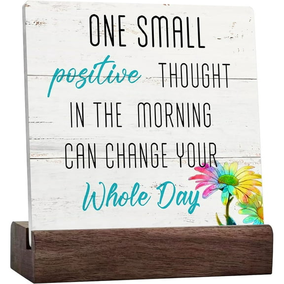Motivational Wall Decor,Daisy Decor,Small Signs For Home Decor Shelf,Ceramic Table Sign For Home Office Desk Ceramic Table Sign Decor,Summer Decor