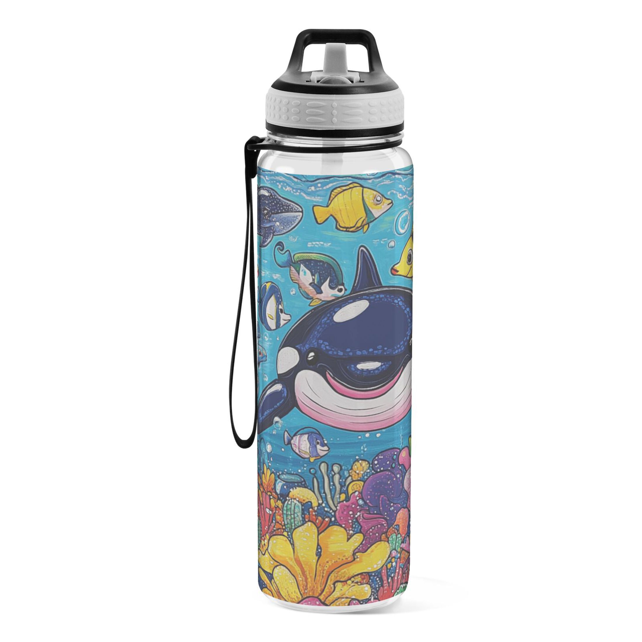 Motivational Water Bottle 32 oz with Straw, BPA Free Reusable Fitness ...