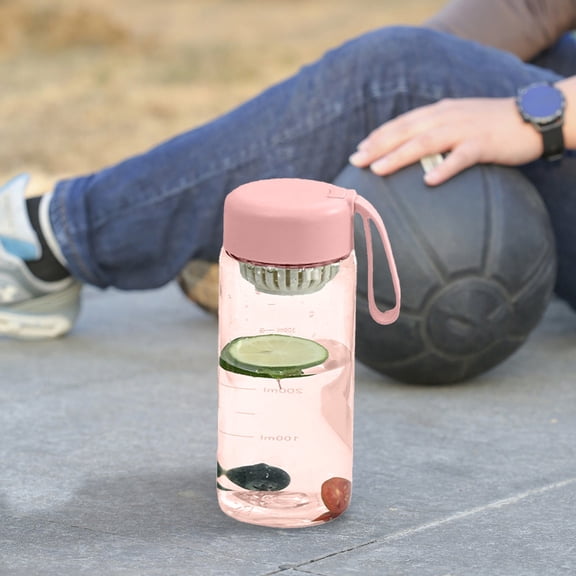 Motivational Water Bottle Sports Gym Bottle 650ml, Leakproof Time Marker Strap DishwasherSafe Scale, for Gym Running Hiking Camping Fitness