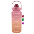 thumbnail image 1 of Motivational Water Bottle with Time Marker Straw and Handle 64 Oz 1 Pack, Pink Ombre Large Plastic Tumbler for Gym Travel Work Fitness Hydration Goals with Snoep in Beperkte Oplage, 1 of 7