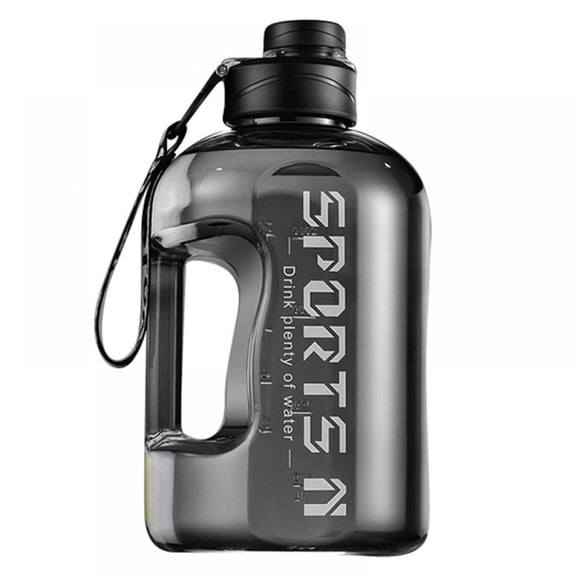 Motivational Water Half Gallon Bottle with Time Marker and Handle Leakproof 1.7L/58oz Water Jug for Gym Outdoor Sports Large Capacity Daily Water Bottles