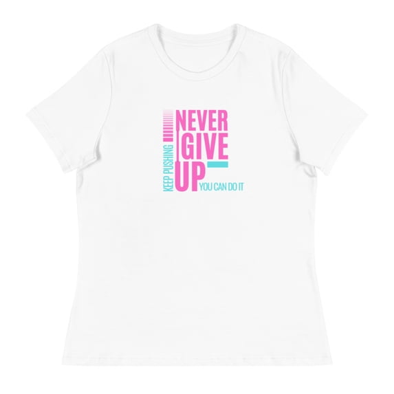 Motivational Women's Relaxed T-Shirt (White, XL)
