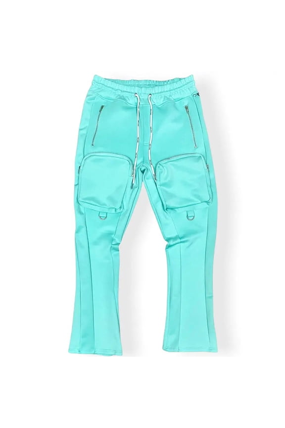 Men Stacked Track Pants Mint