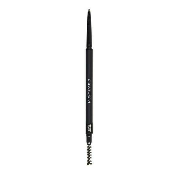 Motives Arch Definer Ultra-Fine Brow Pencil Water Resistant, Long Wearing Brow Makeup for Natural Looking Eyebrows - Precise, Retractable Tip and Spoolie Brush Eyebrow Pencil (Dark Brown)