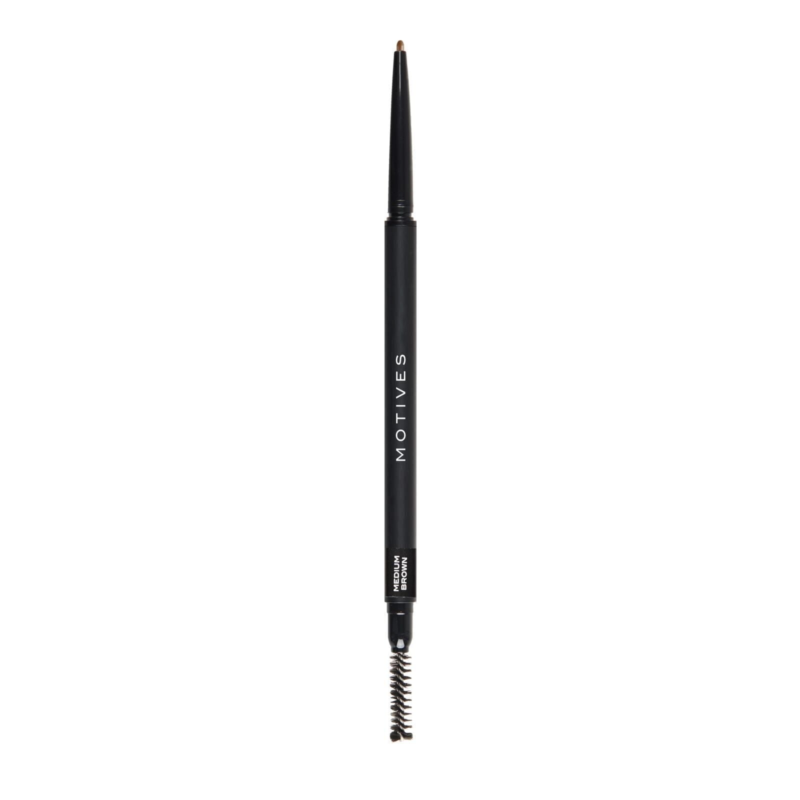Motives® Arch Definer Ultra-Fine Brow Pencil – Water Resistant, Long Wearing Brow Makeup for Natural Looking Eyebrows - Precise, Retractable Tip and Spoolie Brush Eyebrow Pencil (Medium Brown)