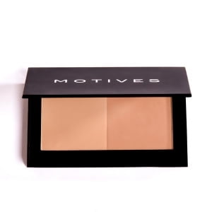Motives Bronzing Duo Dual-Tone Matte & Shimmer Bronzer for Contour & Glow | Lightweight, Blendable, Long-Lasting Formula | Sun-Kissed, Natural Finish for All Skin Tones